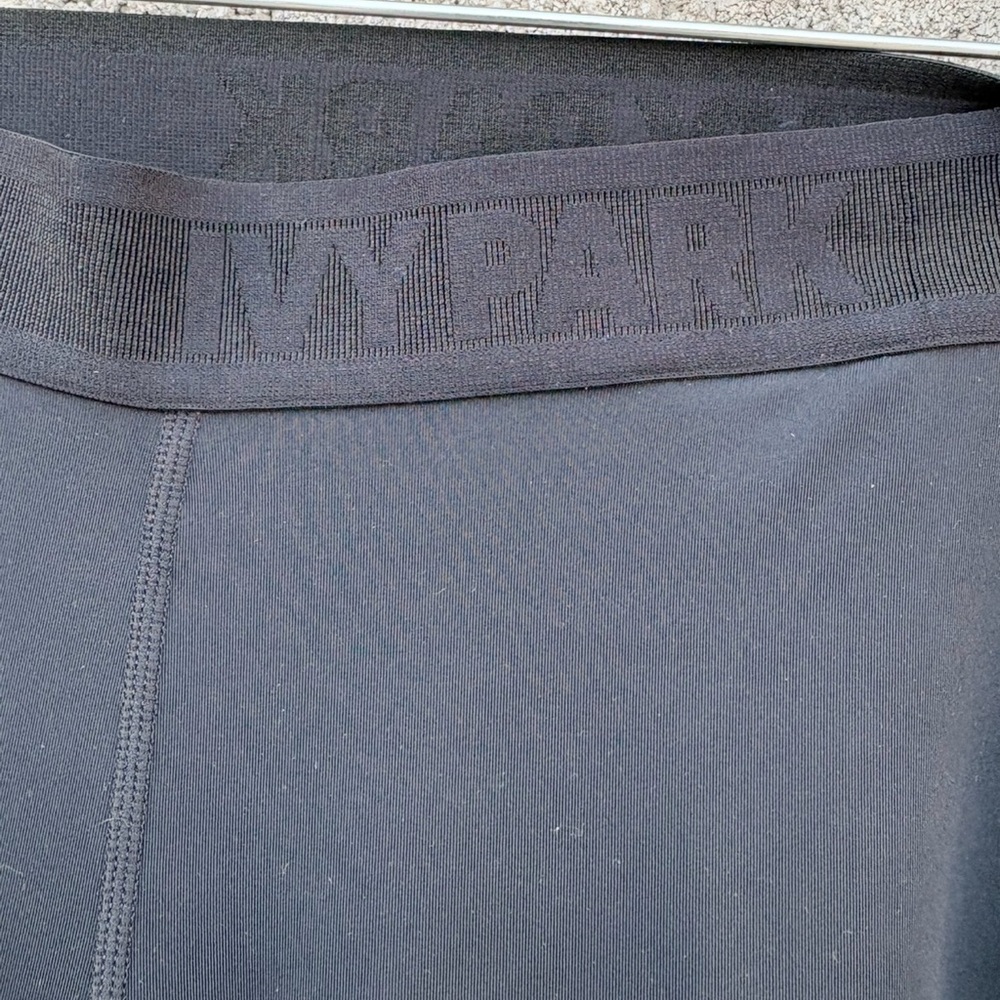 Ivy Park Size XL High Rise Black Slash Leggings Full Length Athletic Edgy Goth - Picture 7 of 15